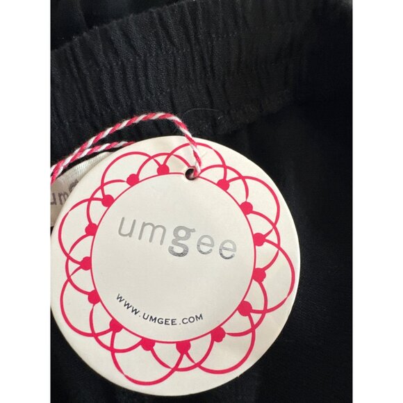 Umgee Womens silver Sequin Pants Black linen joggers Size Large new - Picture 5 of 6